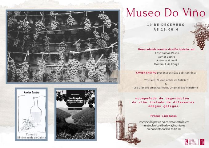 XAVIER CASTRO presenta as súas publicacións:  “Tostado. El vino noble de Galicia” & “Los Grandes Vinos Gallegos. Originalidad e historia”