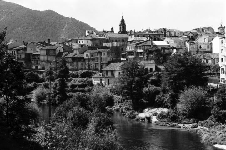 Vista xeral da vila de Ribadavia dende a ponte de San Francisco.
